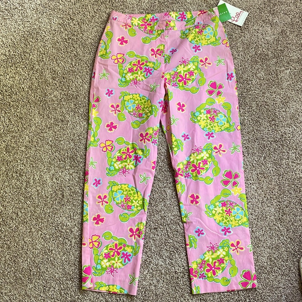 Lilly Pulitzer Pink Sands Lilly Capri size 6 NWT